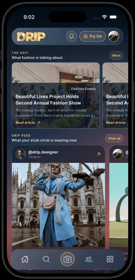 DRIP personalized home feed