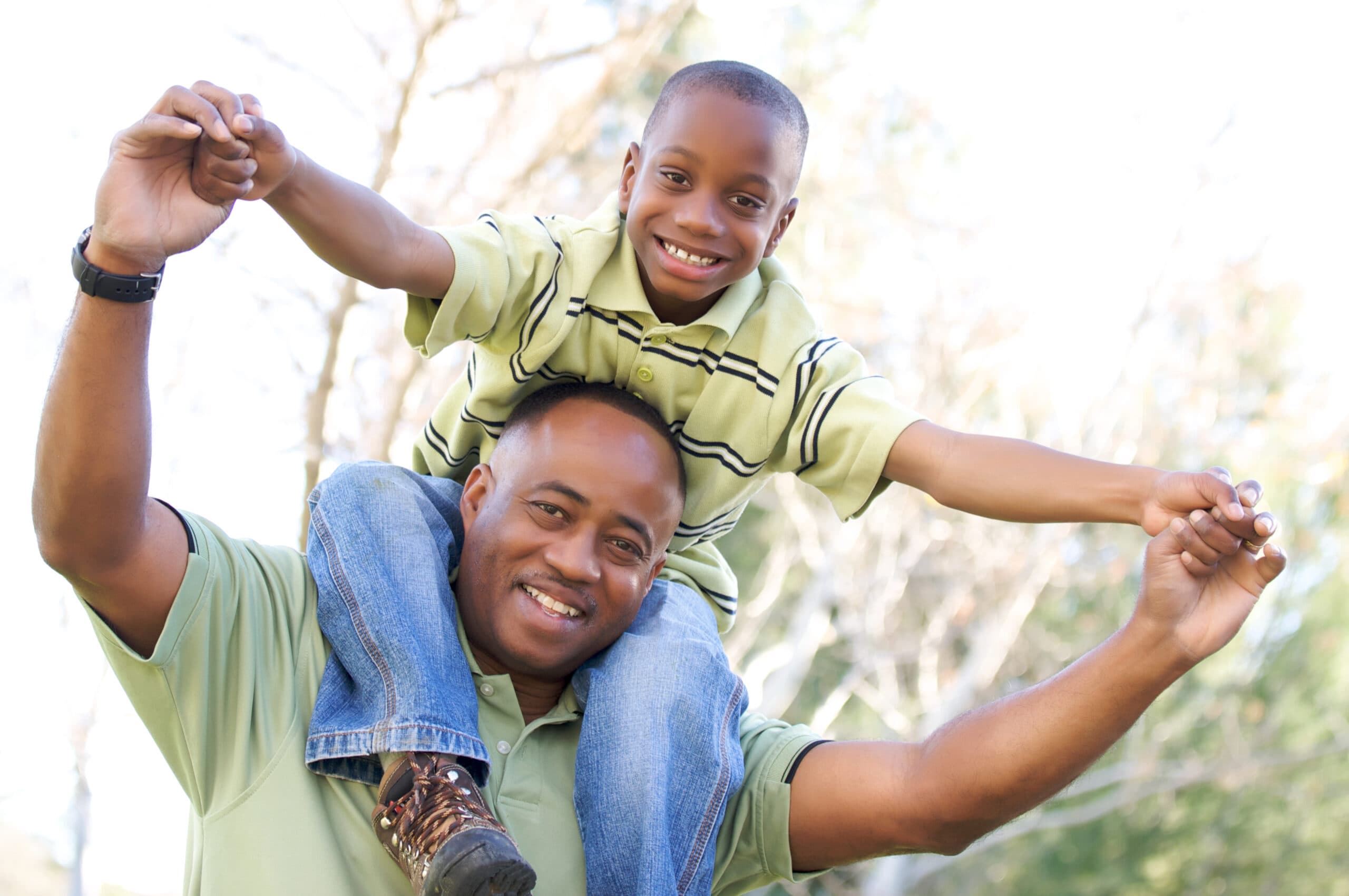 Father and child enjoying time together