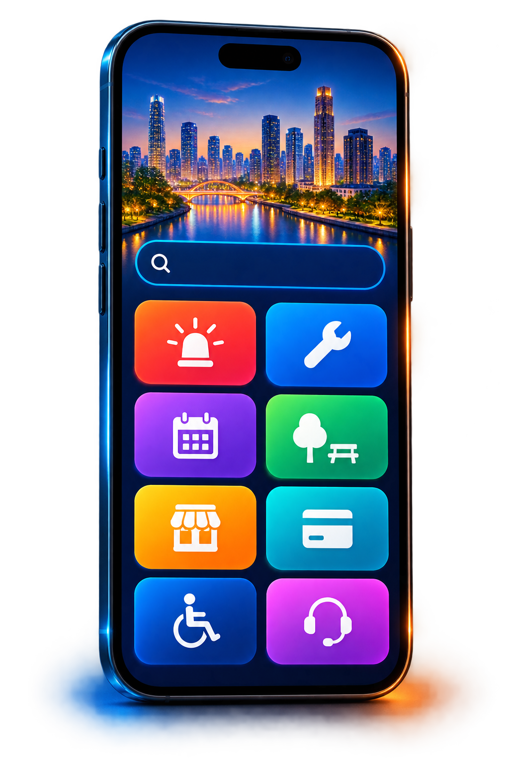 Community Connect mobile experience with civic services and local activity